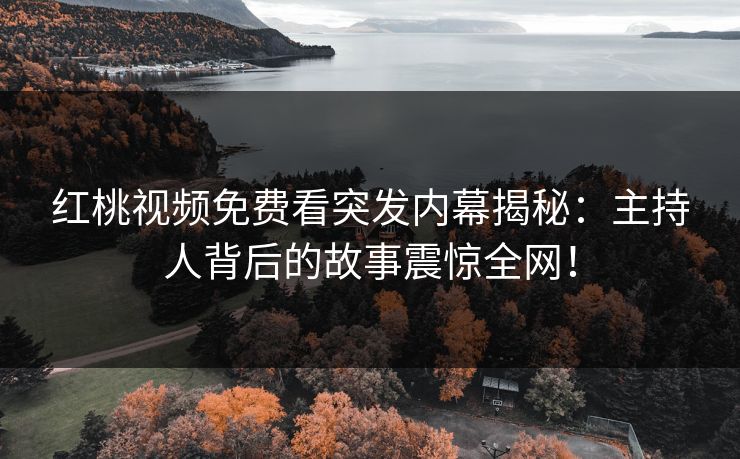 红桃视频免费看突发内幕揭秘：主持人背后的故事震惊全网！