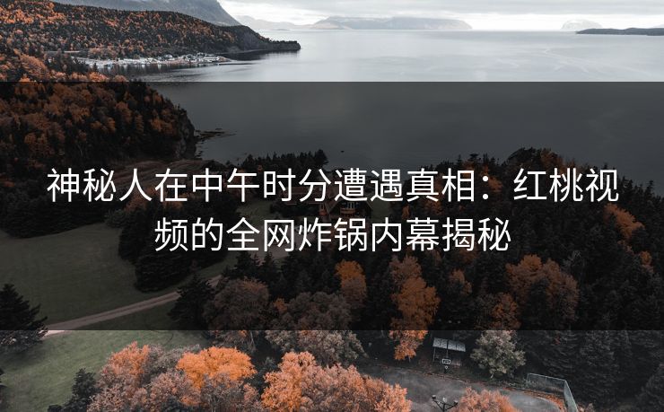 神秘人在中午时分遭遇真相：红桃视频的全网炸锅内幕揭秘