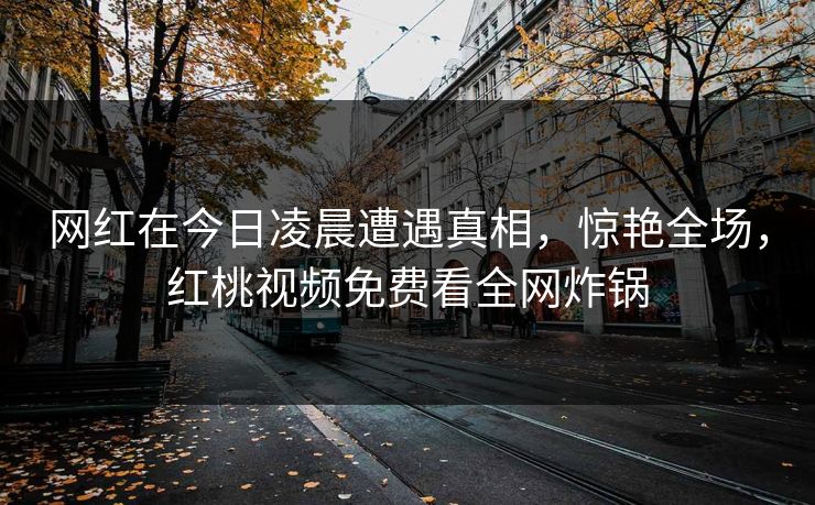 网红在今日凌晨遭遇真相，惊艳全场，红桃视频免费看全网炸锅